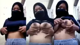 ABG Hijab Toket Bulat Sange Mendesah Video by Indo18