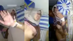 Hijab Daun Masih Muda Ngentot Malu Direkam Video by Kompoz