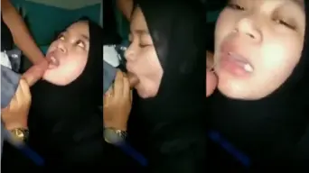Hijabers Ketagihan Peju Sepong Teros Beb
