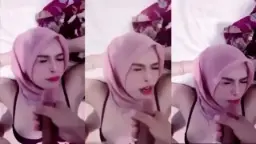Jilbab Diyana Sakura Crot di Muka