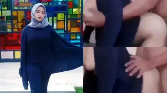 Ngentot Jilbab Baju Hitam Doggystyle