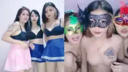 Tiga Remaja Lepas Busana Pengen 4Some Video by BebasIndo