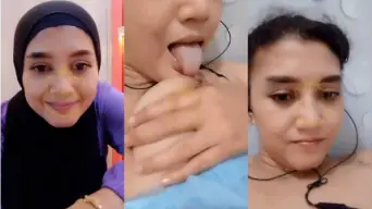 VCS Amel Lepas Hijab Jilat Uting