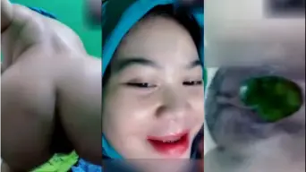 VCS Cewek Jilbab Omek Pake Timun
